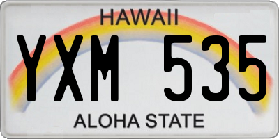 HI license plate YXM535