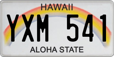 HI license plate YXM541