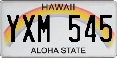 HI license plate YXM545