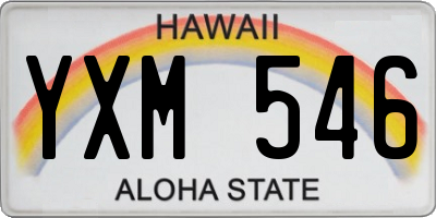 HI license plate YXM546
