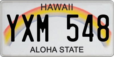 HI license plate YXM548