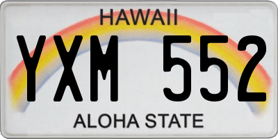 HI license plate YXM552