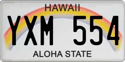 HI license plate YXM554