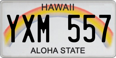 HI license plate YXM557