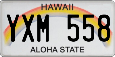 HI license plate YXM558