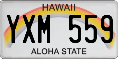 HI license plate YXM559