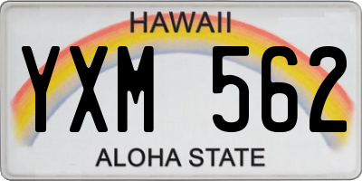 HI license plate YXM562