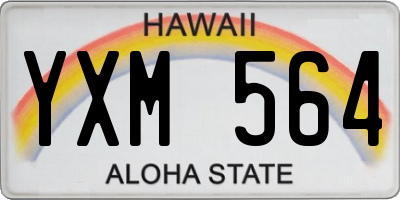 HI license plate YXM564