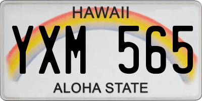HI license plate YXM565