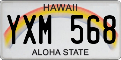 HI license plate YXM568