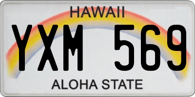 HI license plate YXM569