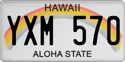 HI license plate YXM570