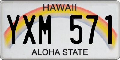 HI license plate YXM571
