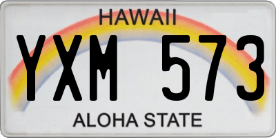 HI license plate YXM573