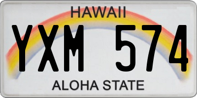 HI license plate YXM574