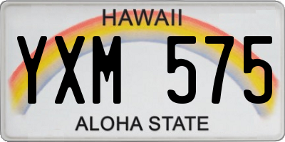 HI license plate YXM575