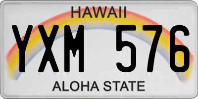 HI license plate YXM576