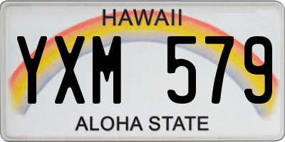 HI license plate YXM579
