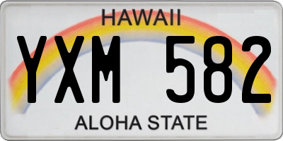 HI license plate YXM582
