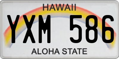 HI license plate YXM586