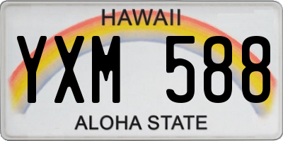HI license plate YXM588