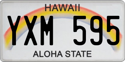 HI license plate YXM595