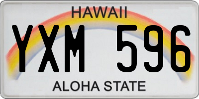 HI license plate YXM596