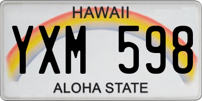 HI license plate YXM598