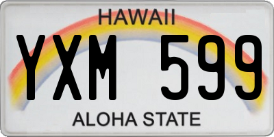 HI license plate YXM599