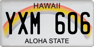 HI license plate YXM606