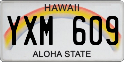 HI license plate YXM609