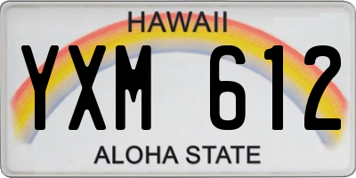 HI license plate YXM612