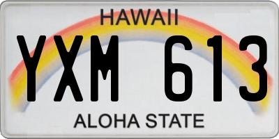 HI license plate YXM613