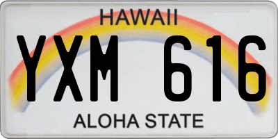 HI license plate YXM616