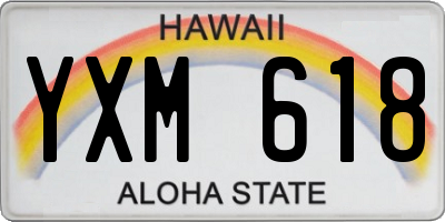 HI license plate YXM618