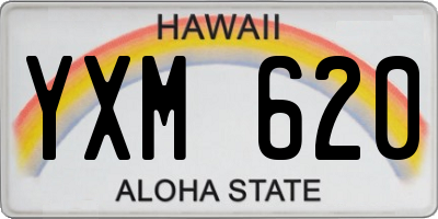 HI license plate YXM620