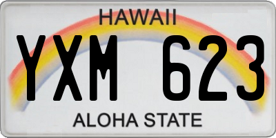 HI license plate YXM623