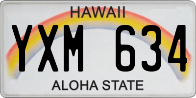 HI license plate YXM634