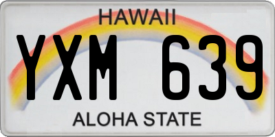 HI license plate YXM639