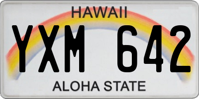 HI license plate YXM642