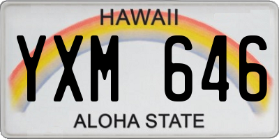 HI license plate YXM646