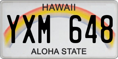 HI license plate YXM648