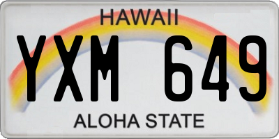 HI license plate YXM649