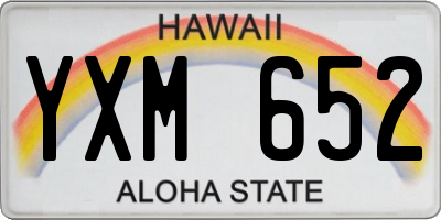 HI license plate YXM652