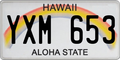 HI license plate YXM653