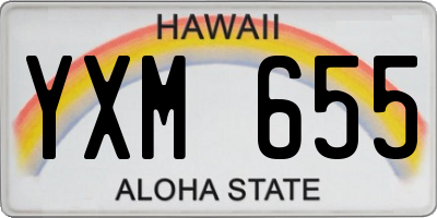 HI license plate YXM655