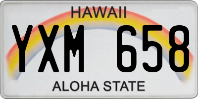 HI license plate YXM658