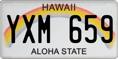 HI license plate YXM659