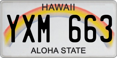 HI license plate YXM663