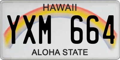 HI license plate YXM664